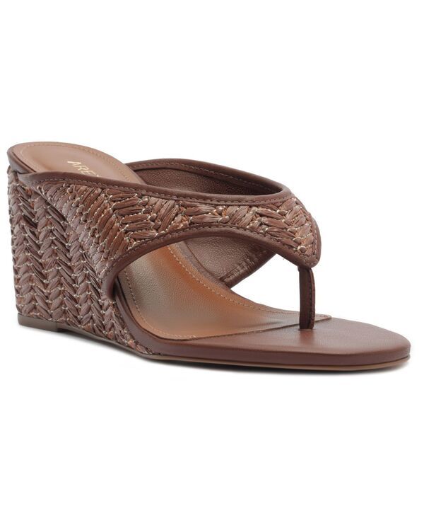 アレッツォ レディース シューズ サンダル Arezzo Womensara Wedge Sandals Castanho
