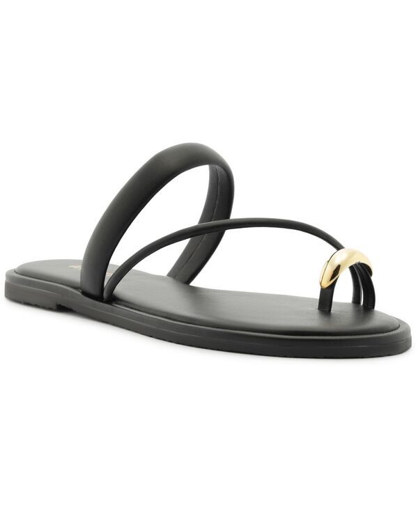 アレッツォ レディース シューズ サンダル Arezzo Womens Pamela Toe Ring Flat Sandals Black ブラック