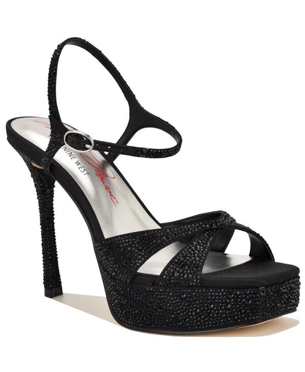 ナインウェスト レディース シューズ サンダル Nine West x Marilyn Monroe Womens Talent Rhinestone Stiletto Dressandals Bla