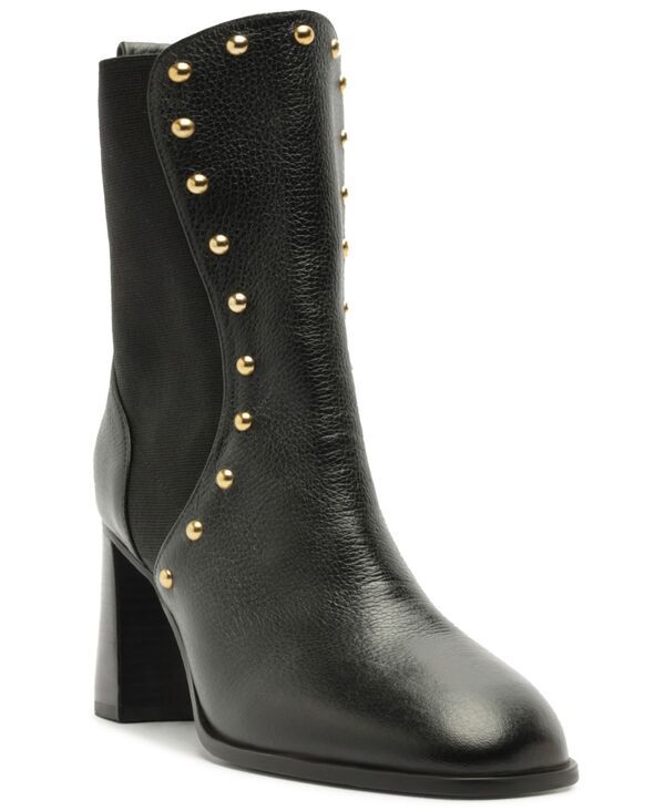 アレッツォ レディース シューズ ブーツ・レインブーツ ヒール Arezzo Womens Rony Mid Block Heel Booties Black ブラック
