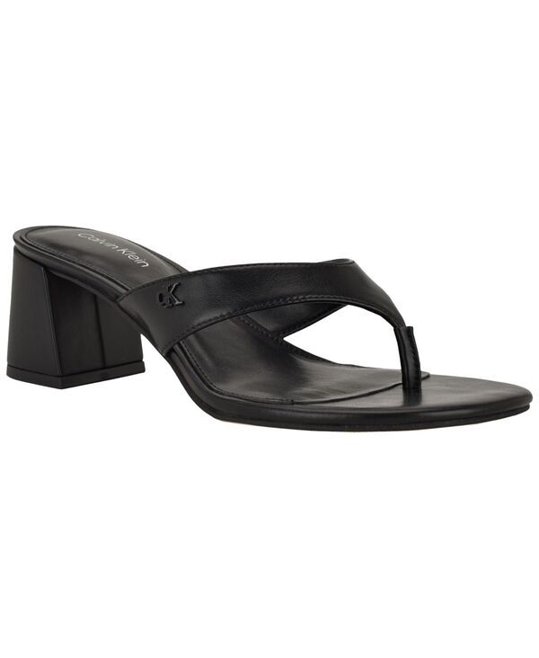 カルバンクライン レディース シューズ サンダル ヒール Calvin Klein Womens Locinda Thong Block Heel Dressandals Black ブラック