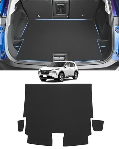 Mixsuper 新型 エクストレイル ラゲッジマット T33 防水 トランクマット 2D 5人乗専用 X-Trail T33 SNT33 T33型 ラゲッジトレイ カーゴマット 2022年7月-現行 エクストレイル T33 パーツ PVC af1995ea