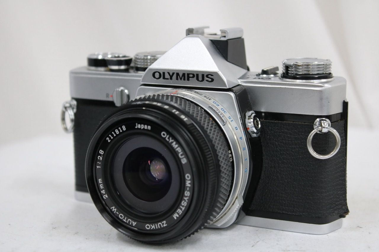 【返品保証】 オリンパス Olympus OM-1 ZUIKO AUTO-W 24mm F2.8 ボディレンズセット e14584