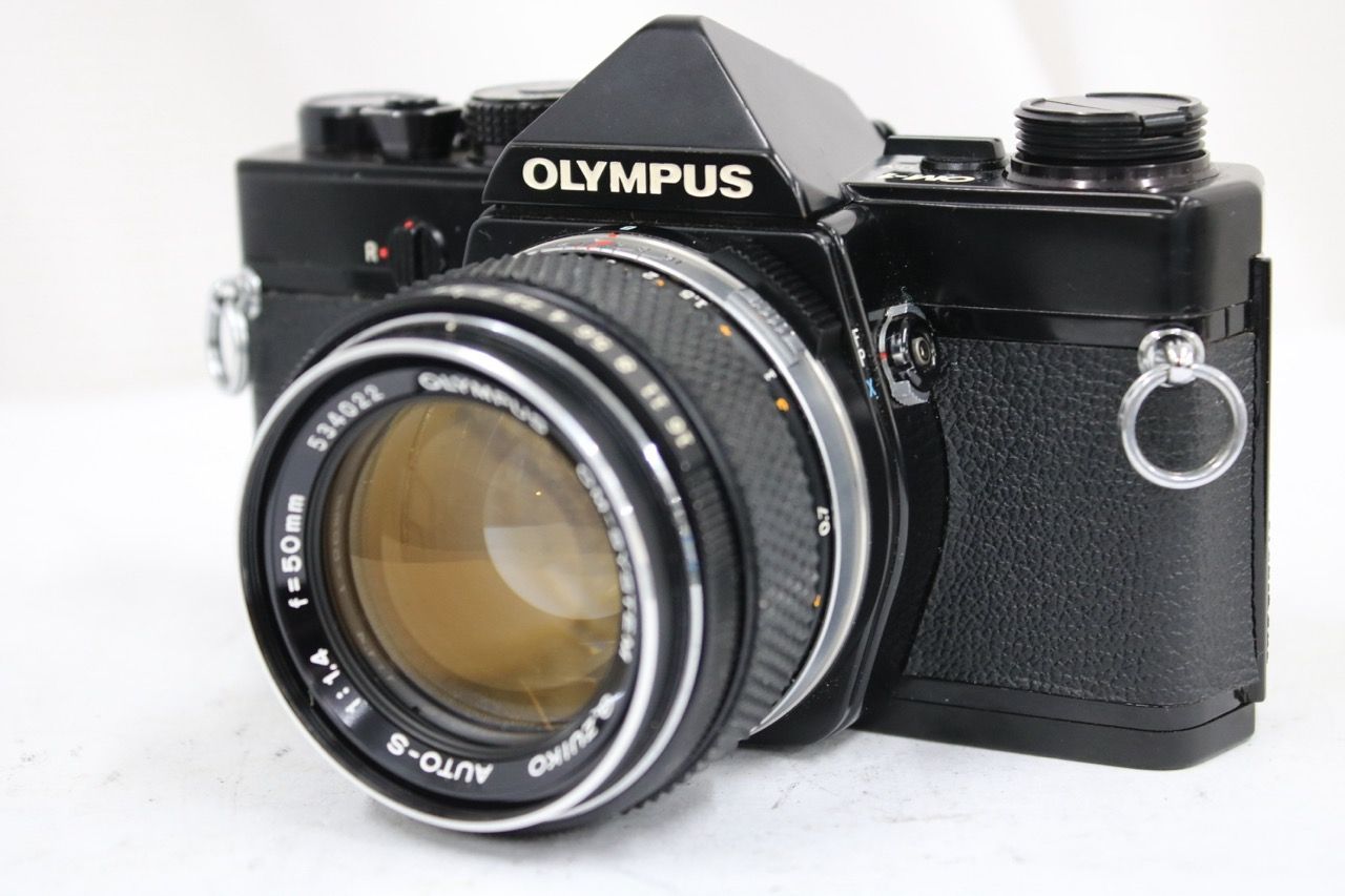 【返品保証】 オリンパス Olympus OM-1 ブラック G .ZUIKO AUTO-S 50mm F1.4 ボディレンズセット e14586 10,920円