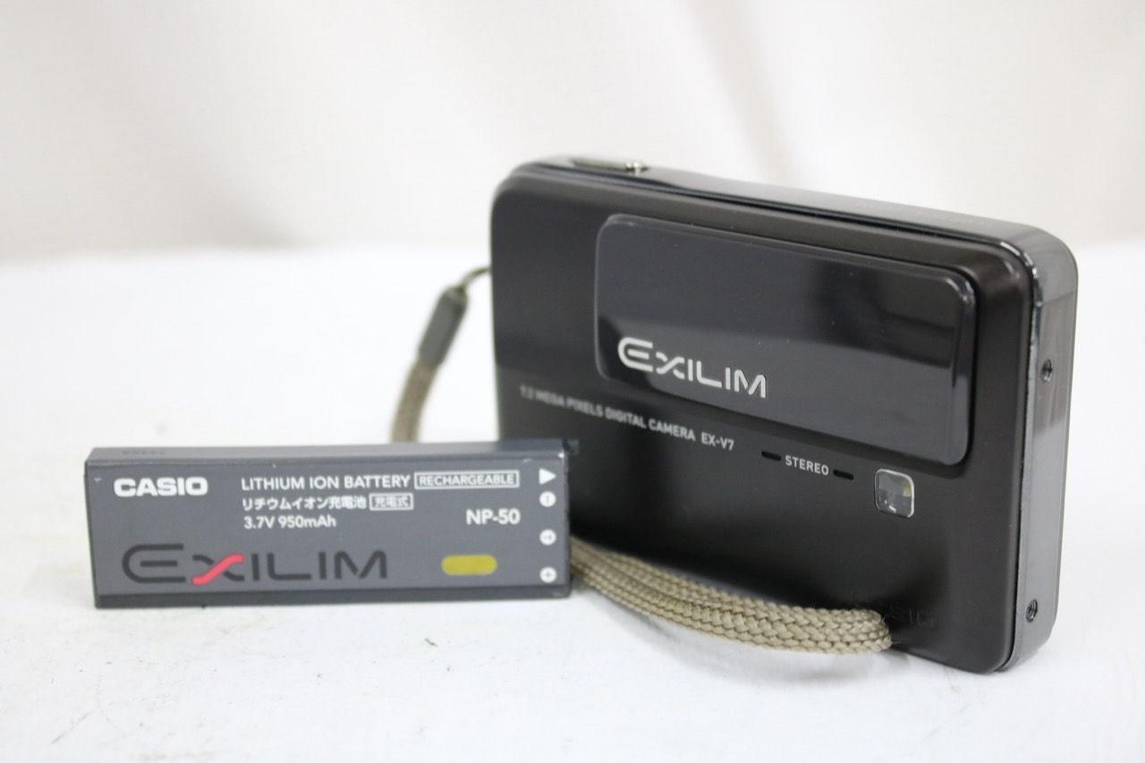 【返品保証】 カシオ Casio EXILIM EX-V7 7x ブラック バッテリー付き コンパクトデジタルカメラ e14593