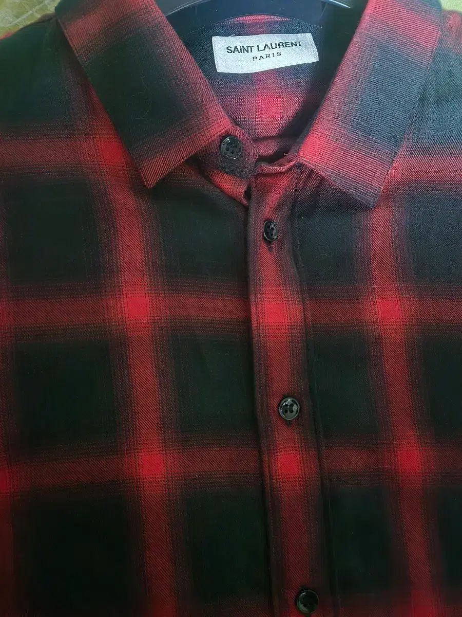 Saint Laurent サンローラン レッド フランネル シャツ