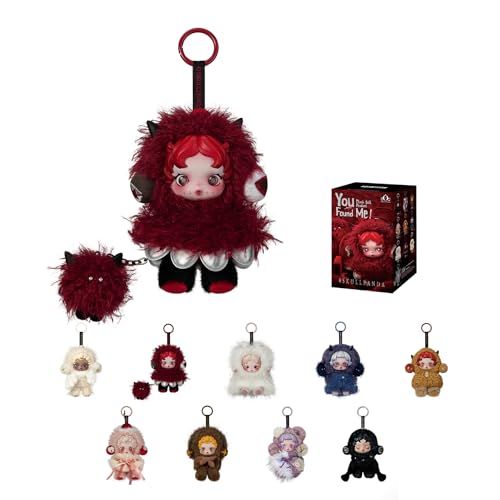 POP MART SKULLPANDA You Found Me!シリーズ ぬいぐるみ 人形 ペンダント ブラインド ボックス フィギュア コレクティブル おもちゃ ホリデー 誕生日 ギフト 彼女 娘 女の子 男の子 シングルボックスe