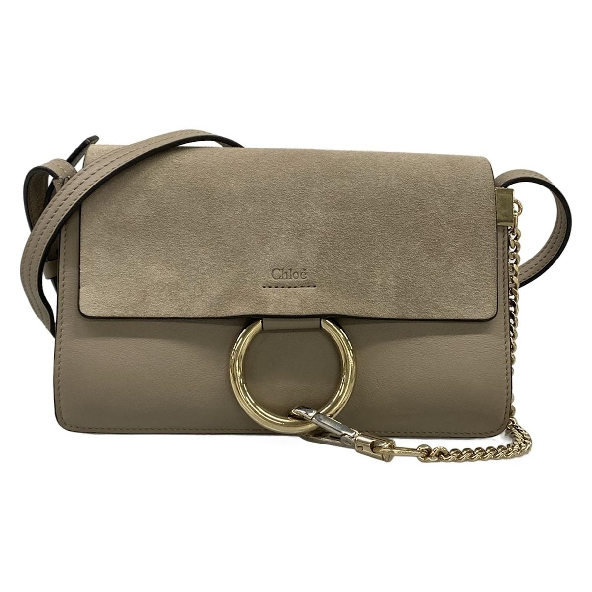 Chloe(クロエ) ショルダーバッグ フェイスモールショルダーバッグ 3S1127-H2O グレーベージュ レザー