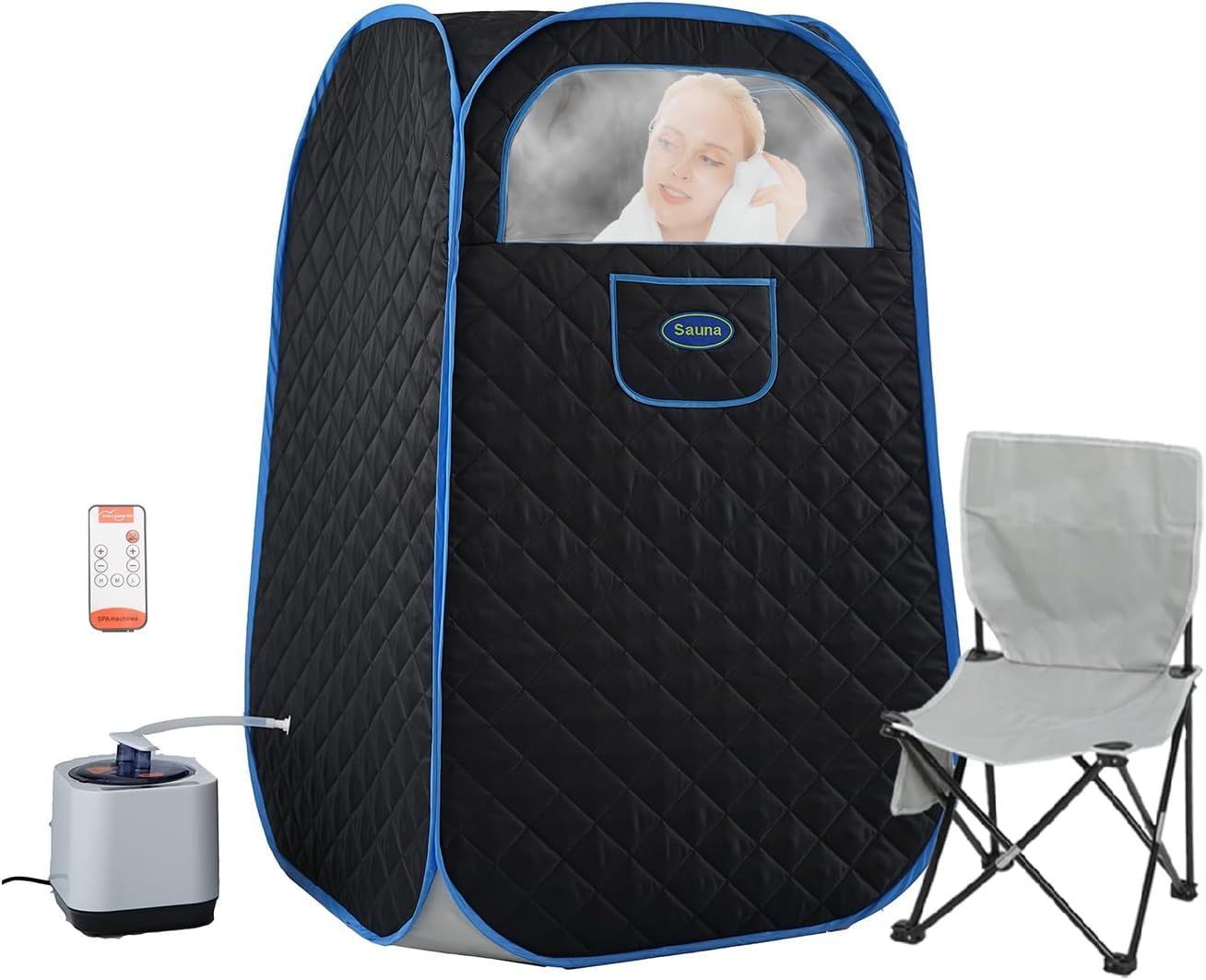 【特価商品】全身 ホームサウナ 家庭用サウナ自宅一人用サウナ Fisast サウナセット サウナスパ 癒しグッズ 簡単設置 蒸気サウナ 折りたたみ コンパクト PSE認証ブラック
