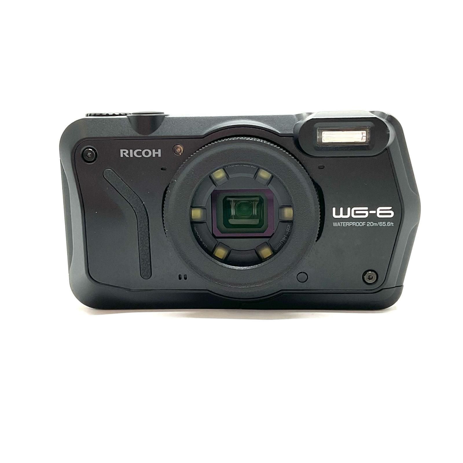 【全額返金保証】【最速発送】RICOH コンパクトデジタルカメラ WG-6 ブラック 美品 動作確認済