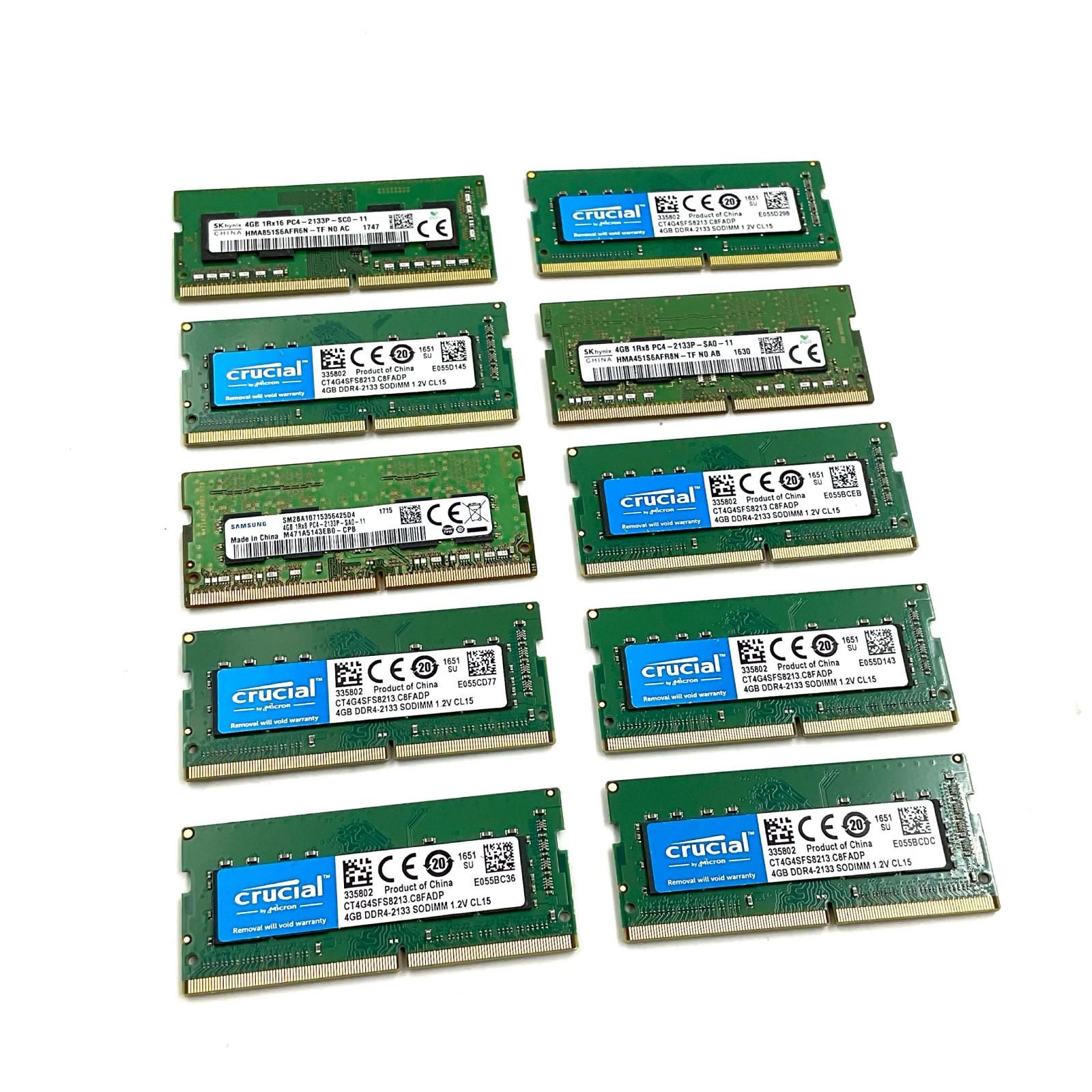 DDR4-2133 PC4-17000 4GB 10枚セット ノートPCメモリ - メルカリ