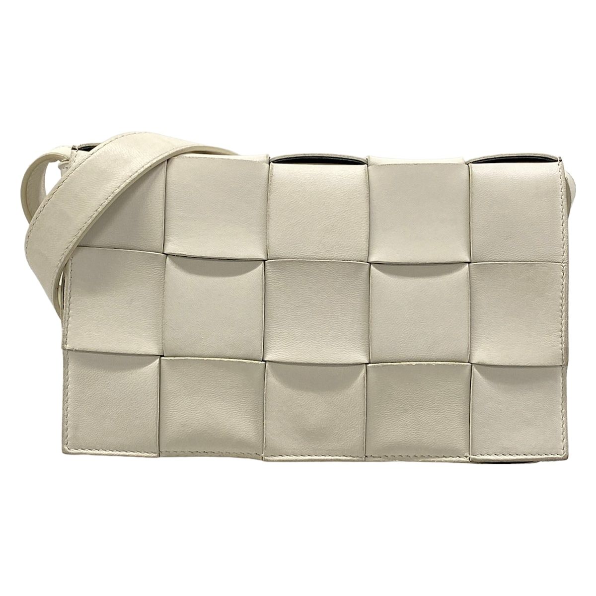 BOTTEGA VENETA(ボッテガヴェネタ) ショルダーバッグ カセット 白 レザー