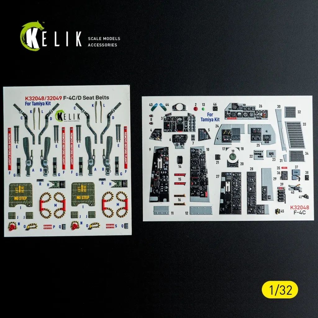 【新品】塗料・工具 1/32 F-4C 内装3Dデカール (タミヤ用) [RSKK32048]