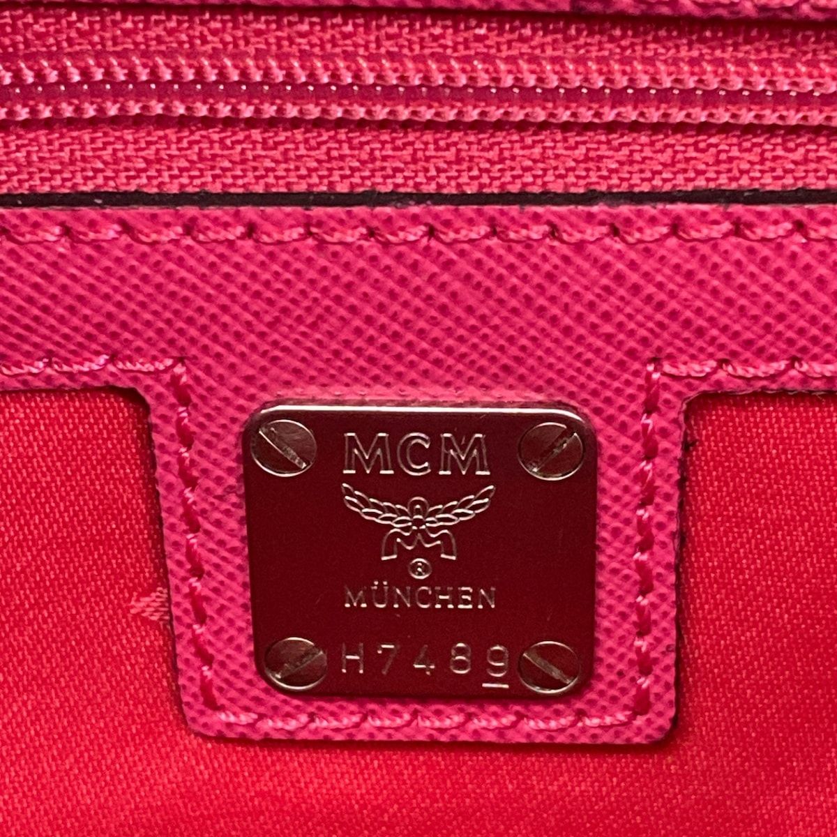 MCM(エムシーエム) トートバッグ ピンク レザー MCM(エムシーエム) トートバッグ ピンク レザー