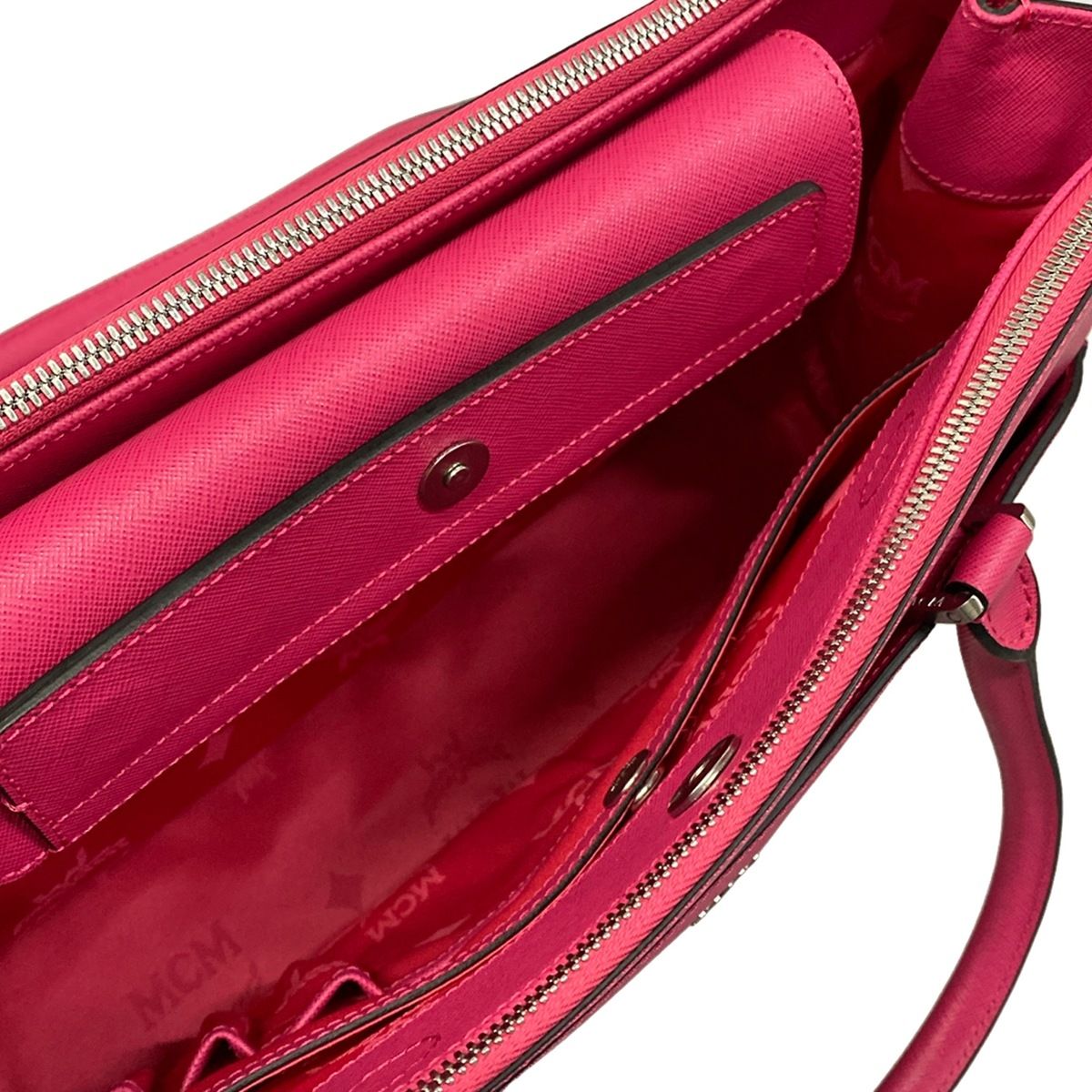 MCM(エムシーエム) トートバッグ ピンク レザー MCM(エムシーエム) トートバッグ ピンク レザー