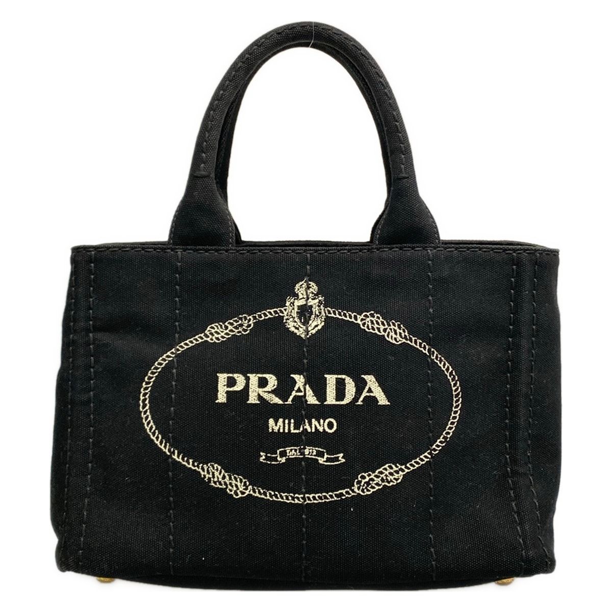PRADA(プラダ) トートバッグ CANAPA 1BG439 黒×白 39,975円