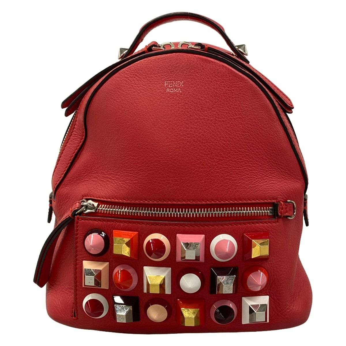 FENDI(フェンディ) リュックサック ミニ バックパック 8BZ038 レッド FENDI(フェンディ) リュックサック ミニ バックパック 8BZ038 レッド