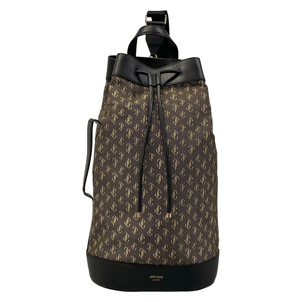 JIMMY CHOO(ジミーチュウ) ワンショルダーバッグ美品 エヴァン 黒×ベージュ 2way/ホログラムシールあり レザー