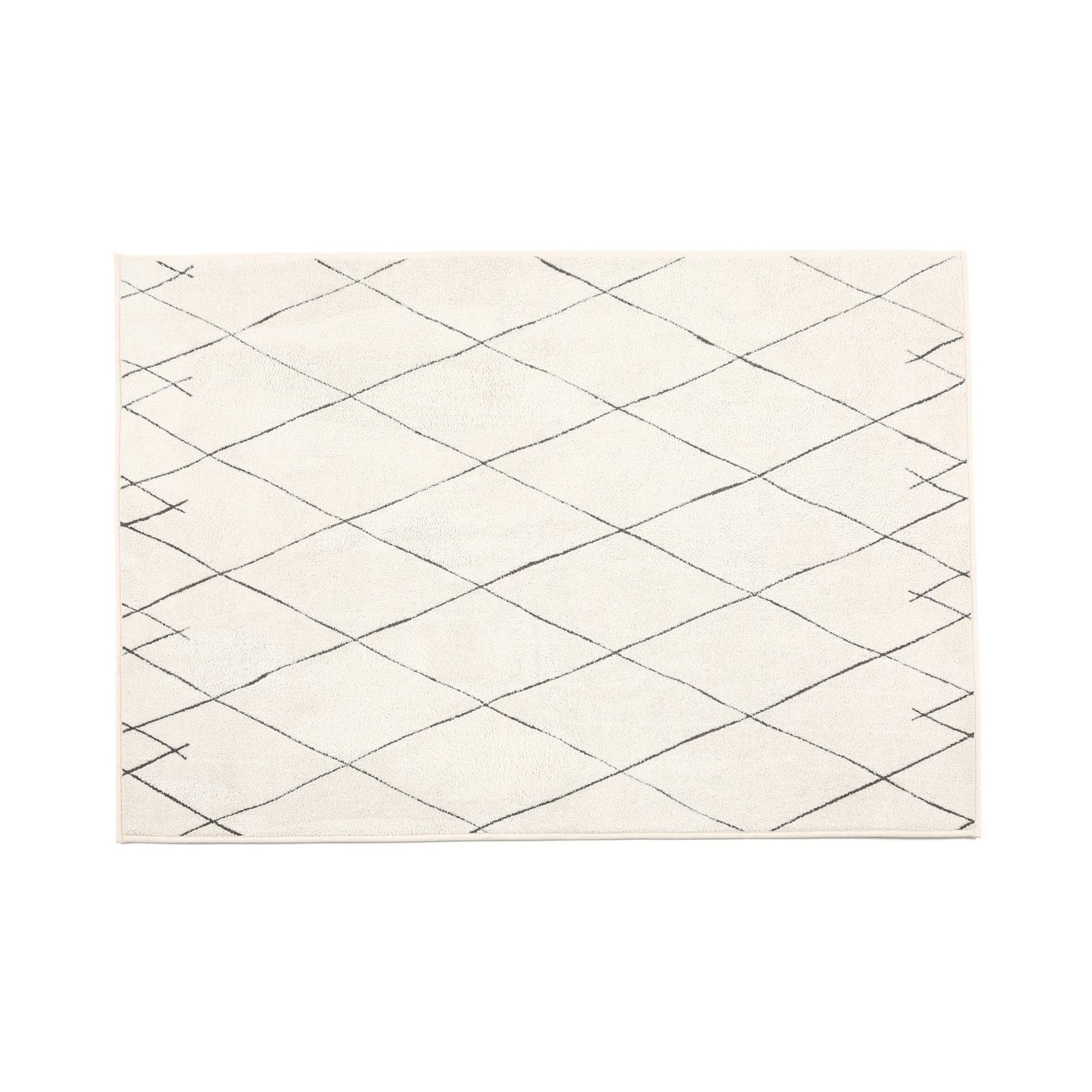 新品 Francfranc フランフラン ラティス ホットカーペット ラグ M アイボリー 床暖房対応 こたつ対応 洗濯可