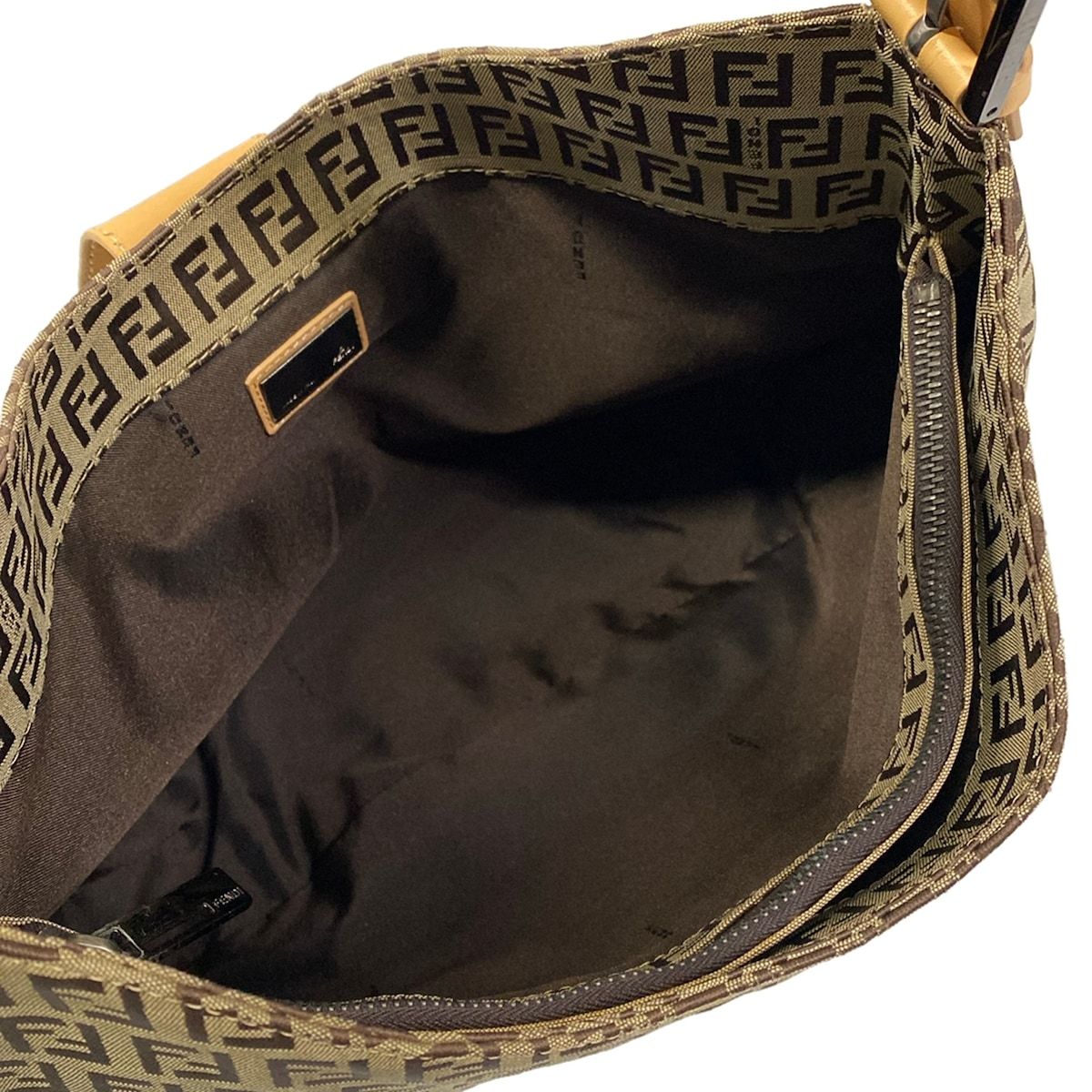 FENDI(フェンディ) ショルダーバッグ ズッカ柄 8BR037 ベージュ×ダーク