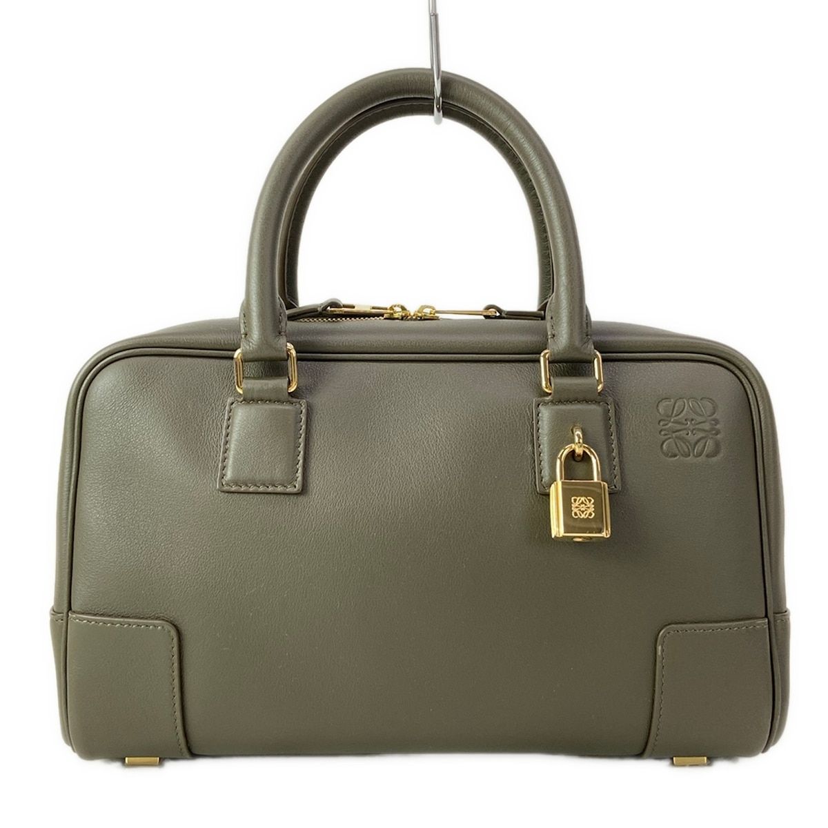 LOEWE(ロエベ) ハンドバッグ美品 アマソナ23 A039N07X01 カーキ