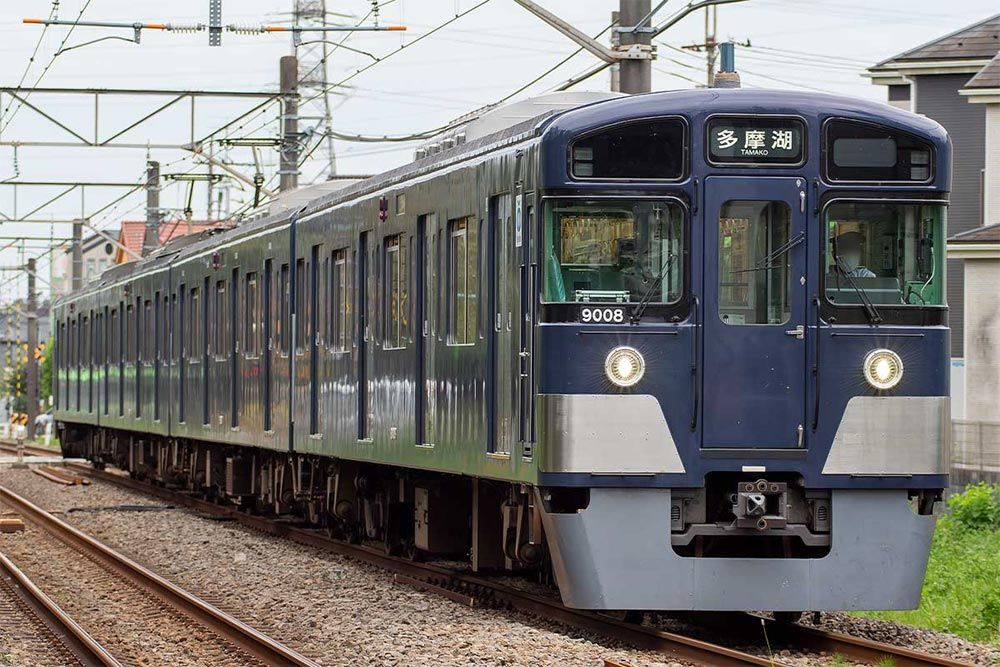 西武9000系（多摩湖線 紺色 白ライト）4両編成セット（動力付き） 【グリーンマックス・32172】 「鉄道模型 Nゲージ グリーンマックス」