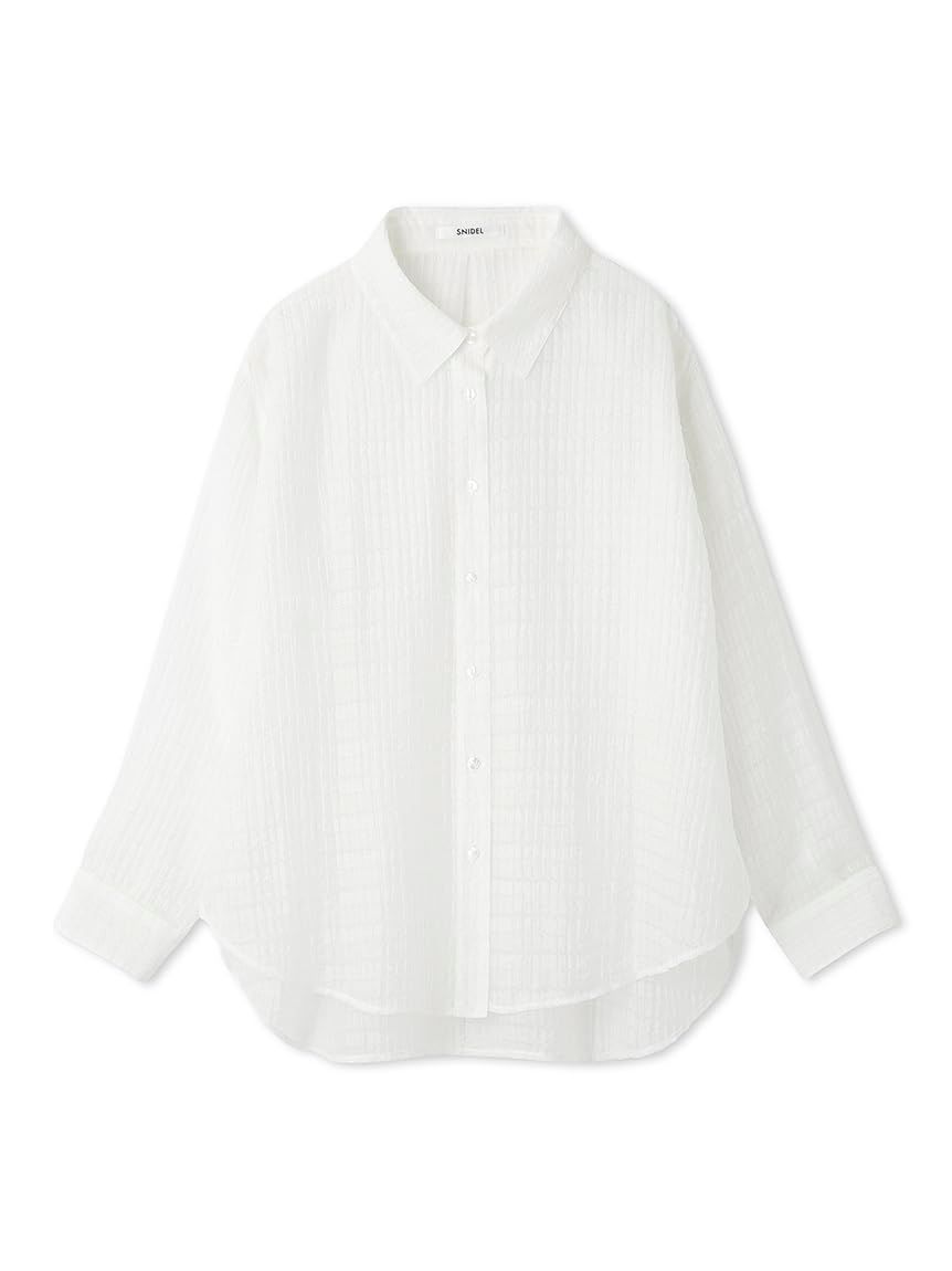 新品 [スナイデル] シンプルシアーシャツ SWFB252006 レディース WHT Free Size