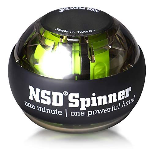 NSD Spinner【世界中で愛用 ロングセラーブランド】NSD パワー オートスタート機能 ブラック 日本正規品 握力 グリップ力 リスト強化 前腕 筋トレ ダンベル 腕の筋トレ 手首強化 リハビリ トレーニング器具e