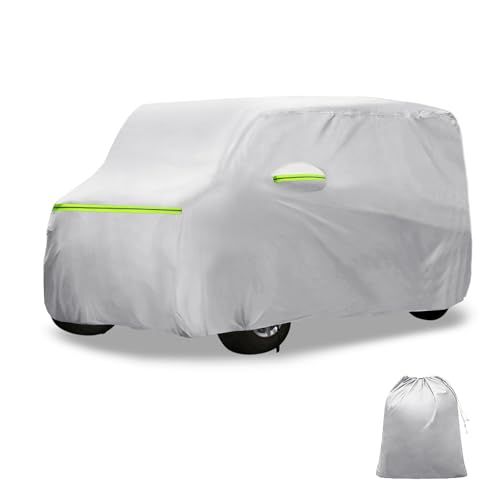 X AUTOHAUX 【トヨタ ルーミー用】車ボディカバー 自動車カバー 新型100%防水生地&5層構造 軽量・女性でも楽々 裏起毛 塗装面保護 運転席ジッパー付き/ドア開閉可能/忘れ物をしても安心 耐強風 防風ロープ/収納袋付き 日焼け/梅 a9ab2740