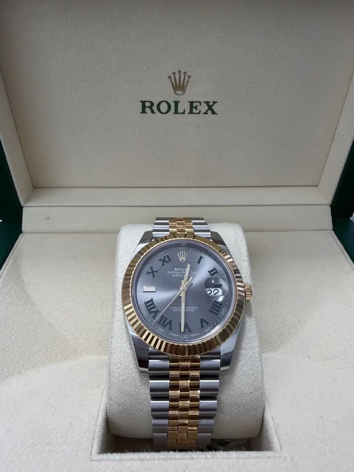 ROLEX ロレックス 126333 Wimbledon ローズゴールド コンビ スレートローマン 18年09月