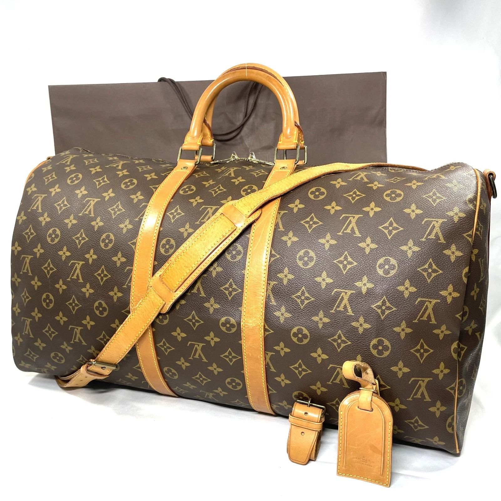 【本物】ルイ ヴィトン ボストンバッグ キーポルバンドリエール55 Keepall Bandouliere 55 モノグラム M41414 旅行 2WAY