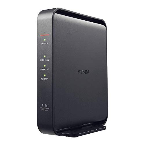 BUFFALO WiFi 無線LAN ルーター WSR-1166DHPL/N 11ac ac1200 866+300Mbps IPv6対応 デュアルバンド 3LDK 2階建向け 簡易パッケージ 日本メーカー【iPhone13/12/11/iPhone SE(e