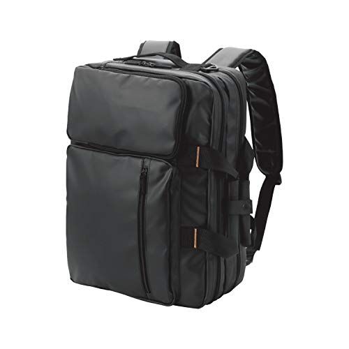 ★新品★エレコム ビジネスバッグ 3WAY(リュック・手提げ・ショルダー) 二気室 15.6inchPC対応 撥水 キャリーホルダー付 ブラック BM-F04XBK 2ff1eda2