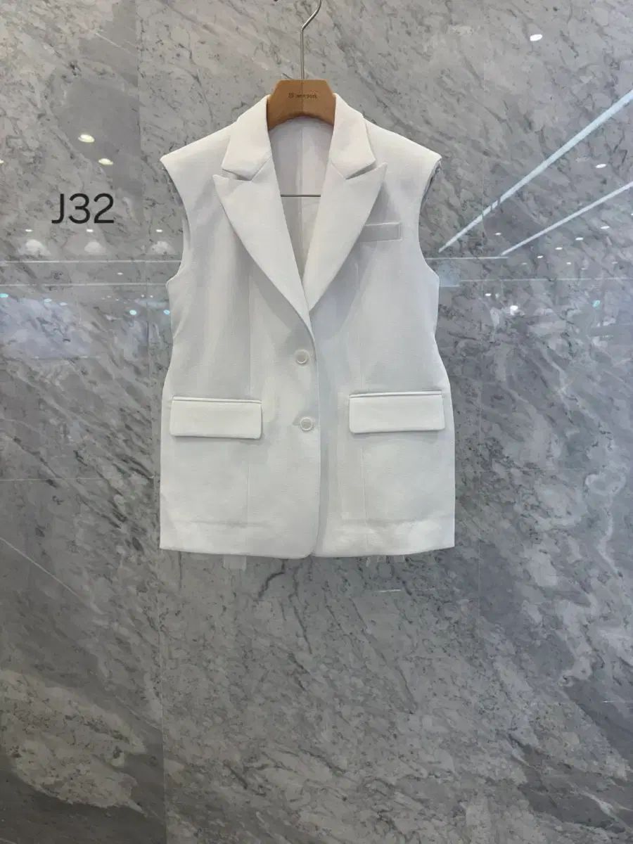 js NEW YORK スタイル 新作 (当日発송) バッグ シフォン フリル POINT 白 リネン ベスト
