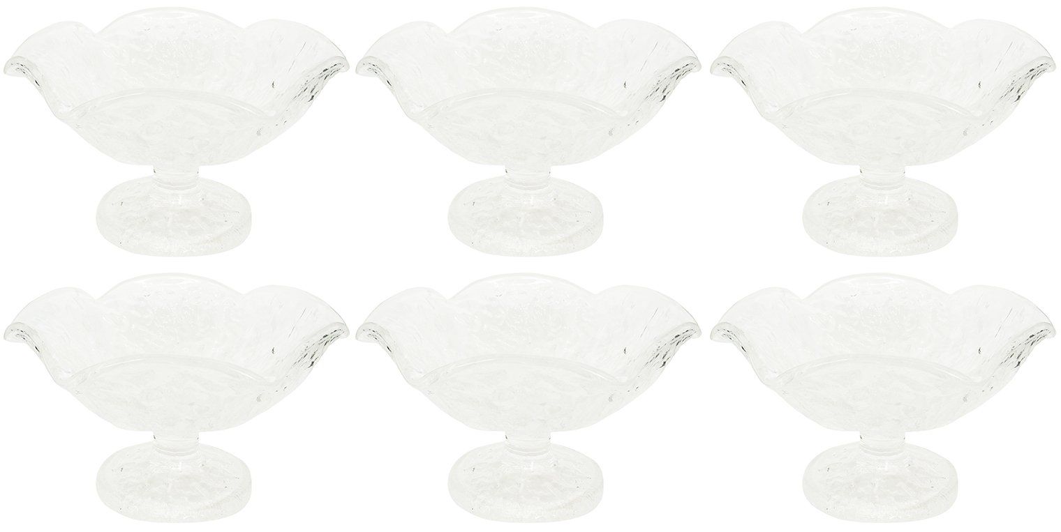 新品 アデリア(ADERIA) デザートカップ 最大15×高9cm 鳴門 フラッペ デザート鉢 花 6個セット 日本製 F-49642
