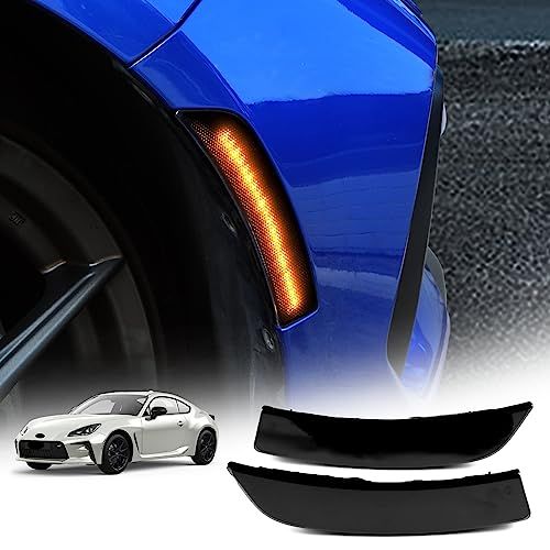 KUNGKIC トヨタ GR86 ZN8 スバル BRZ ZD8 2021 2022 2023 2024 2025 専用 LED 流れるタイプ サイド マーカー シーケンシャル ウインカー IP67 防水 高輝度 美化効果 車種専用設計 外装 453bf24c