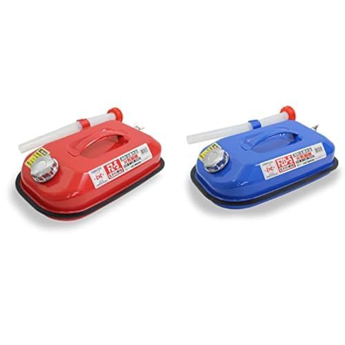 新品 メルテック(meltec) ガソリン携行缶 5L 消防法適合品 KHK [亜鉛メッキ鋼鈑] 鋼鈑厚み:0.8㎜ 積重ねタイプ FZ-5 & ブルー FZD-5 【セット買い】