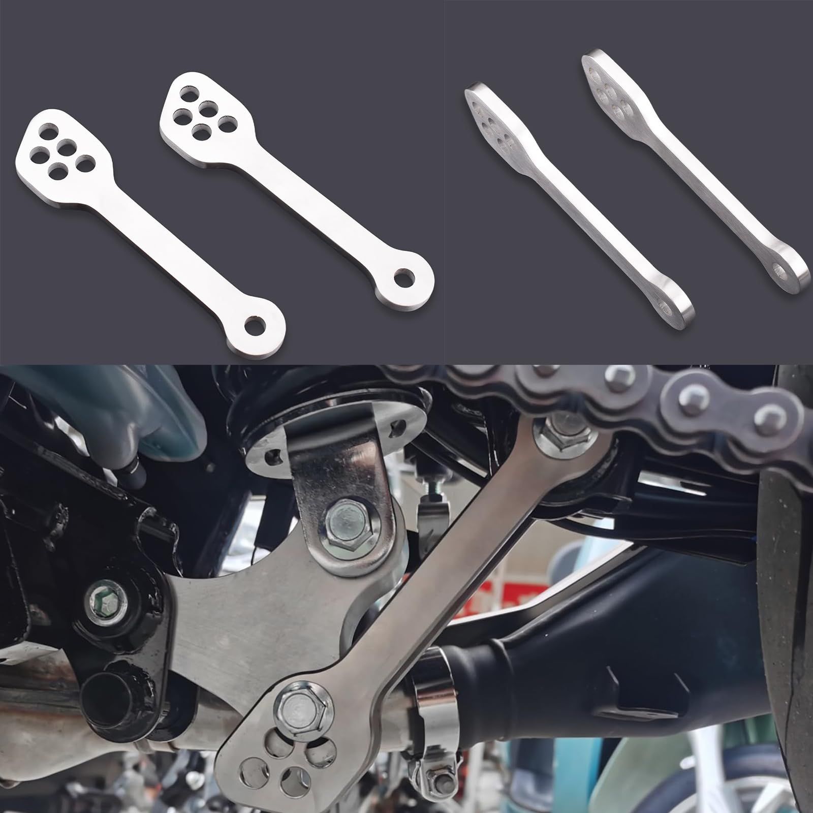 新品 BYEMTTY に適合する ホンダ フォルツァ750(21-) X-ADV750 (17-) 用足つき性向上 リアローダウンリンクロッド バイク用 ローダウンキット (約20-30mmアップ)