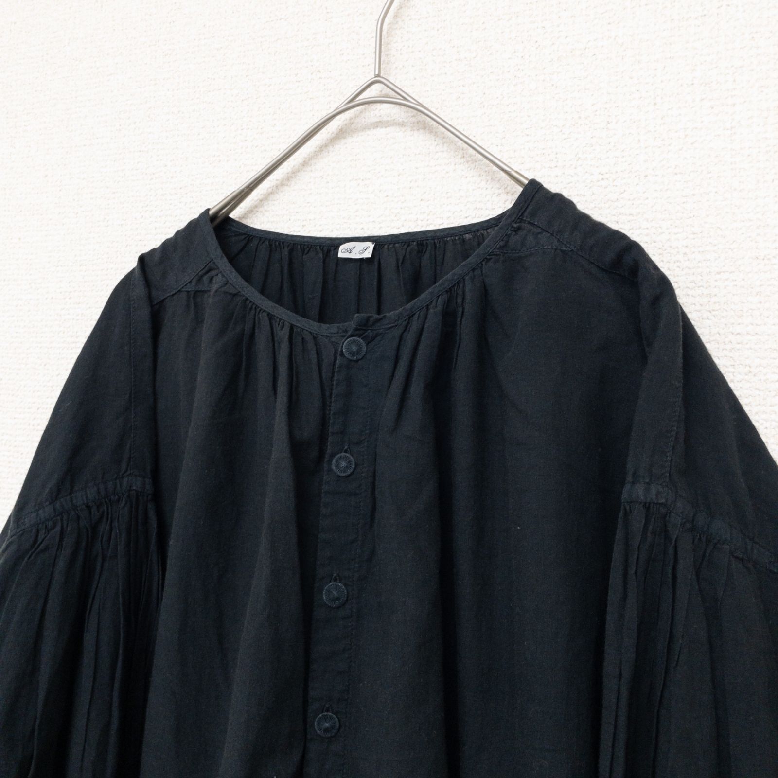 ARTS&SCIENCE アーツアンドサイエンス ブラウス シャツ ノーカラー 