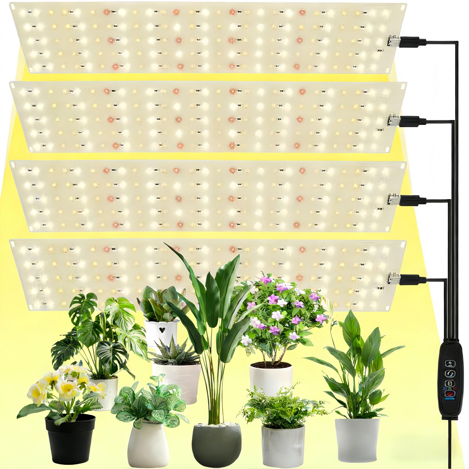 ☆新品☆4pcs 植物育成ライト led タイマー付き 調光可能植物成長