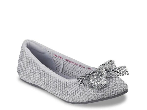スケッチャーズ レディース シューズ パンプス Skechers Cleo Flat Silver Metallic シルバー