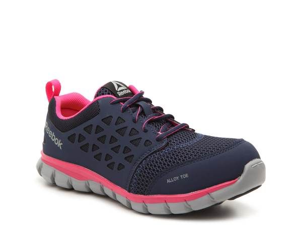 リーボック レディース シューズ スニーカー Tシャツ Reebok Work Sublite Steel Toe Work Sneaker NavyPink ネイビー