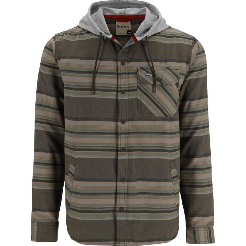 シムズ メンズ トップス シャツ Tシャツ パーカー Simms Santee Flannel Hoodie Mens HickoryDolomite Blanket Stripe ストライプ