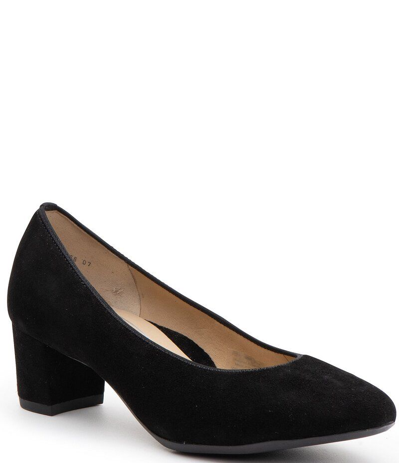 アラ レディース シューズ パンプス スエード ヒール ara Kendall Suede Block Heel Pumps Black Suede ブラック