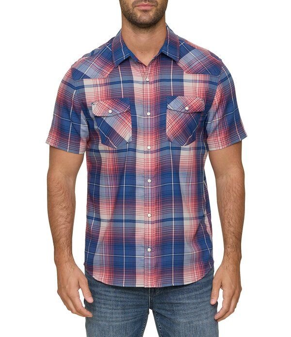 フラッグ アンド アンセム メンズ トップス シャツ Flag and Anthem Hurst Outdoor Performance Short Sleeve Shirt RedWhiteBlue