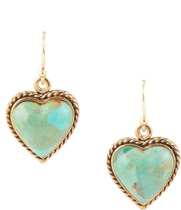 バース レディース アクセサリー ピアス・イヤリング Barse Rope My Heart Blue Turquoise Golden Earrings GoldTurquoise ターコイズ