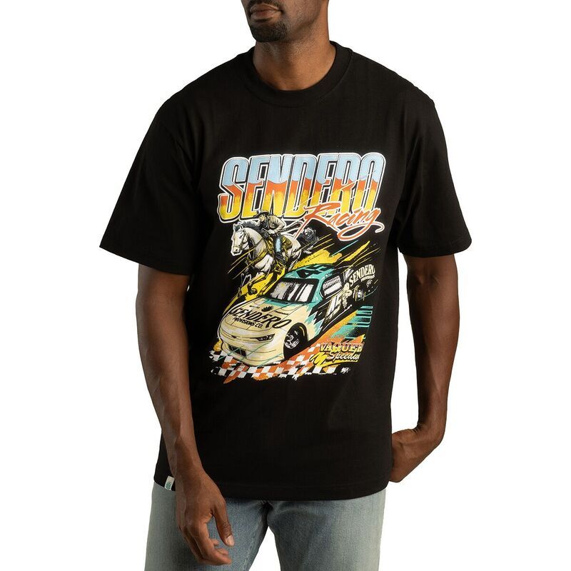 センデロプロビジョンズ メンズ トップス Tシャツ ヴィンテージ Sendero Provisions Co Racing Vintage TShirt Mens Black ブラック