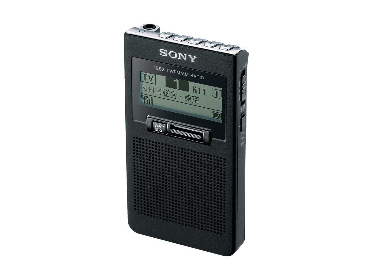 ソニー ポケットラジオ XDR-63TV : ポケッタブルサイズ FM/AM/ワンセグTV音声対応 ブラック [ブラック]