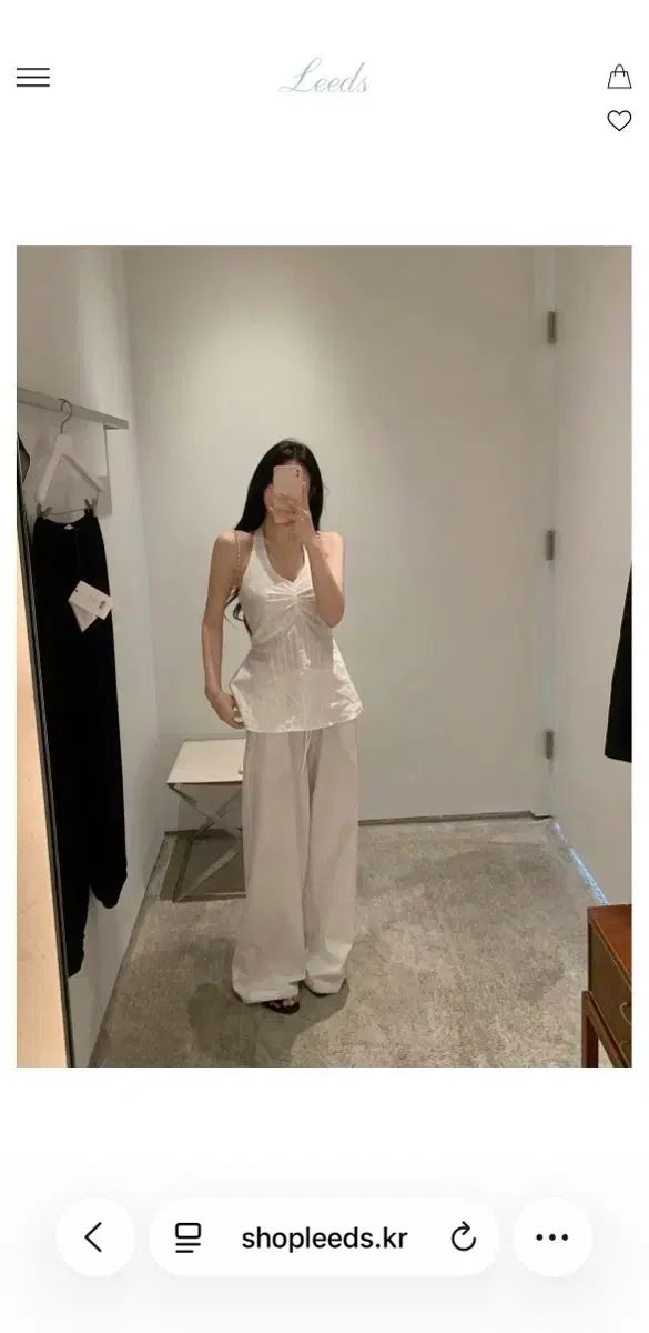 リズザウィッシュ Row summer string pants (白 ショート)