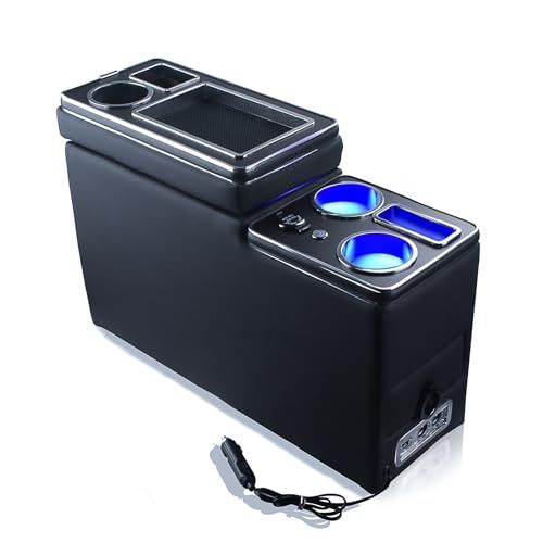 R★コンソールボックス アームレスト USBポート LED付き 大容量収納 ノア ヴォクシー エスクァイア セレナ ステップワゴン アルファード ヴェルファイア エスティマ対応 2b7777a5